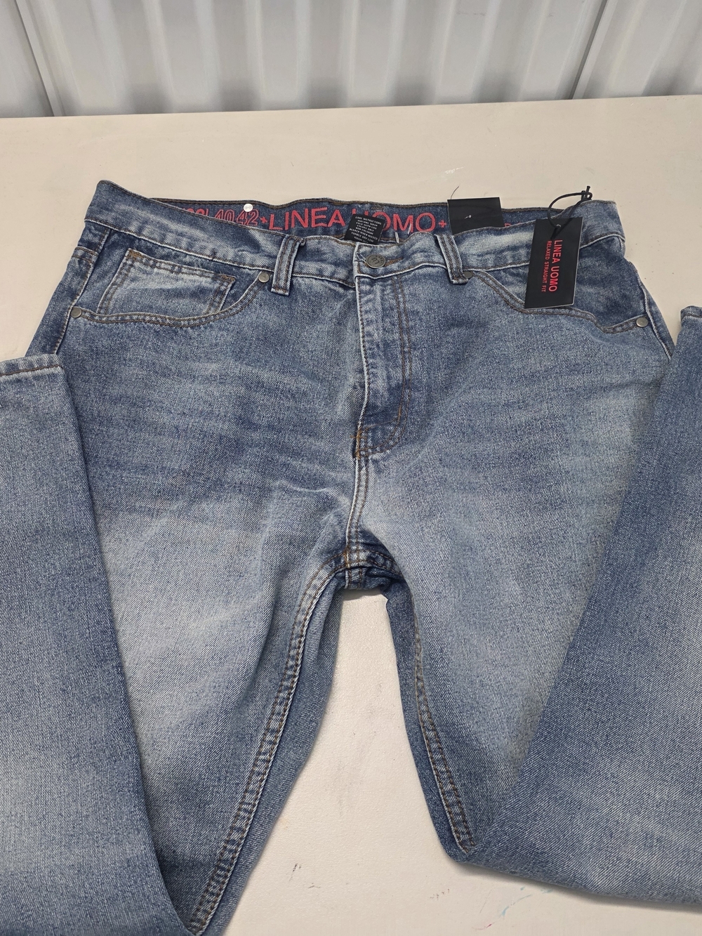 Linea Uomo Relaxed Straight Fit Jeans Men's Size 38x30 NWT